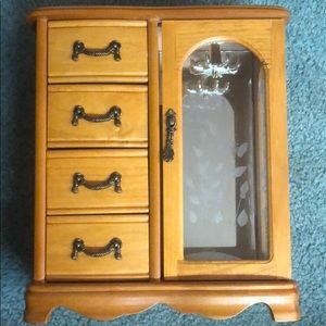 - Wooden jewelry box